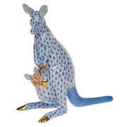 Herend Kangaroo & Baby Figurines Herend Blue 