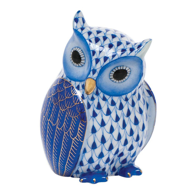 Herend Mother Owl Figurines Herend Sapphire 
