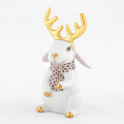 Herend Reindeer Rabbit Figurines Herend White + Chocolate 