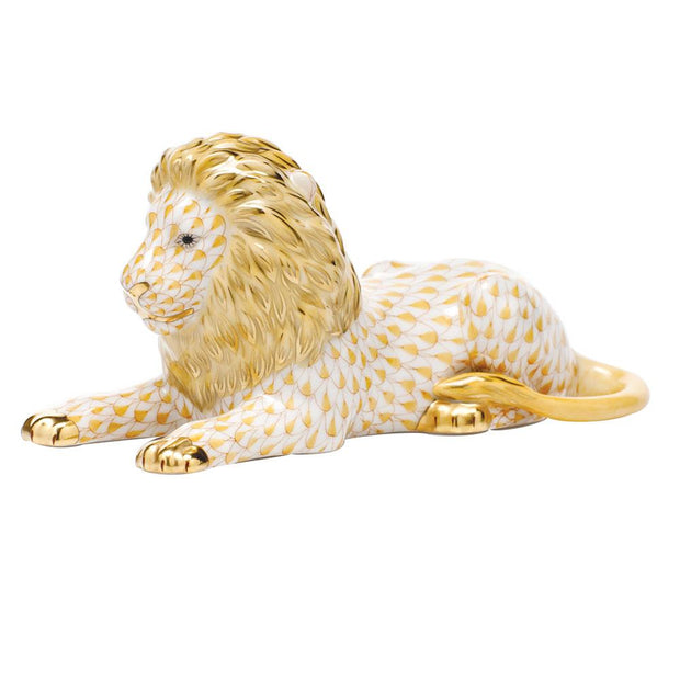 Herend Lion Figurines Herend Butterscotch 