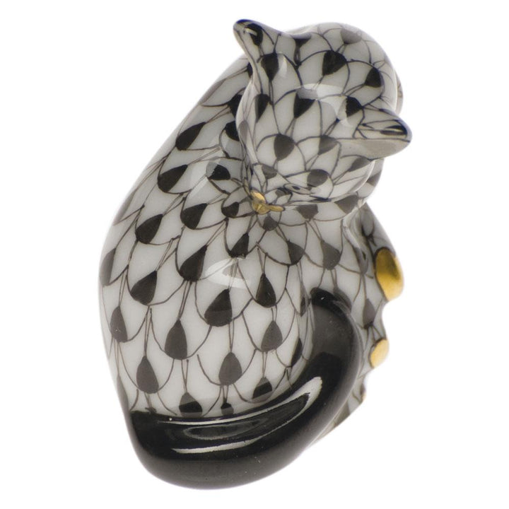 Herend Miniature Cat Figurines Herend Black 