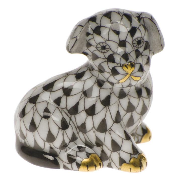 Herend Miniature Puppy Figurines Herend Black 