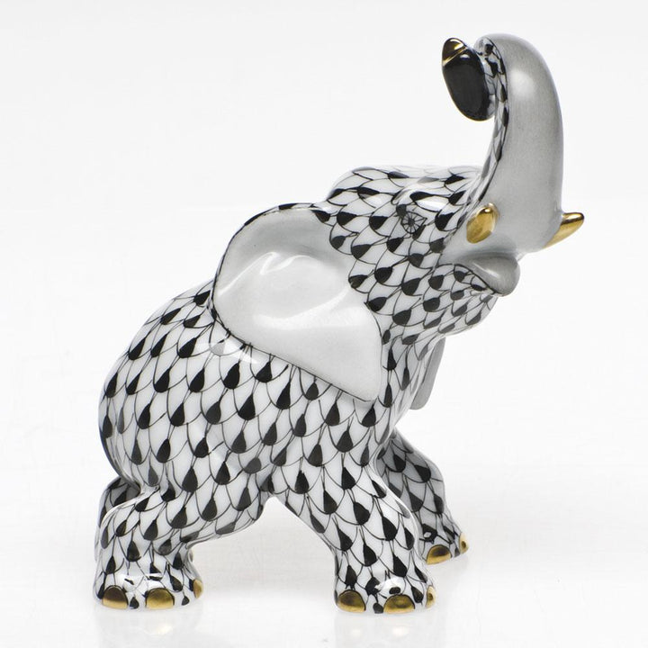 Herend Joyful Elephant Figurines Herend Black 