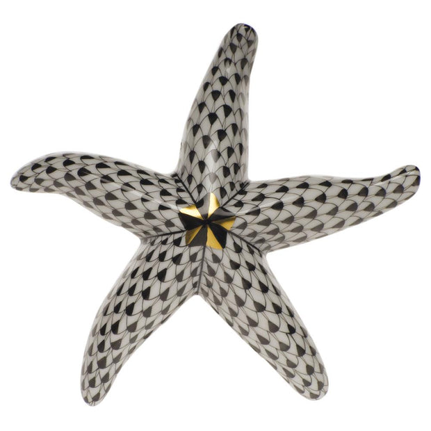 Herend Medium Starfish Figurines Herend Black 