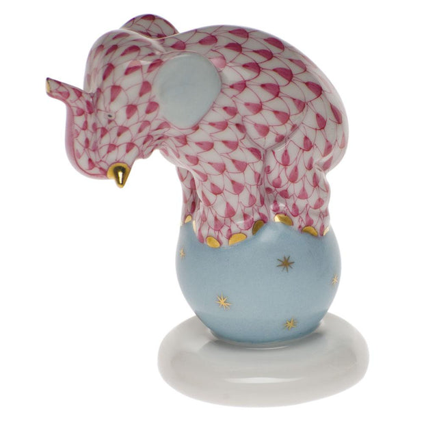 Herend Dancing Elephant Figurines Herend Raspberry (Pink) 