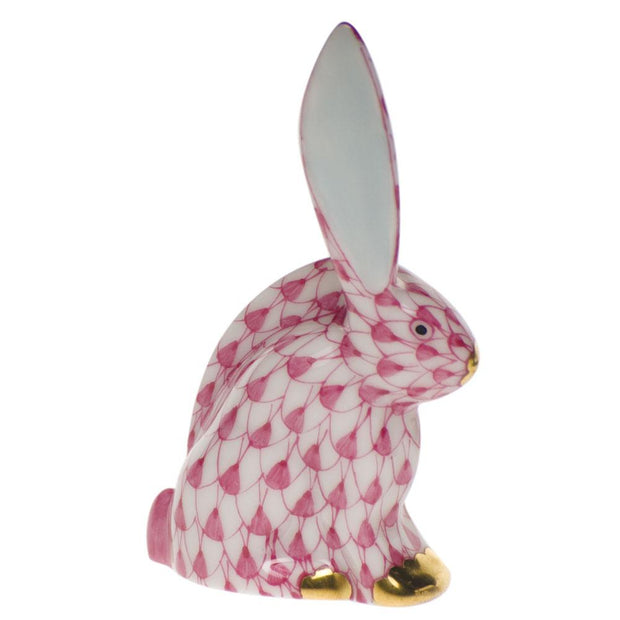 Herend Rabbit Miniature Figurines Herend Raspberry (Pink) 