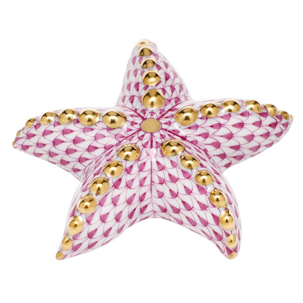 Herend Puffy Starfish Figurines Herend Raspberry (Pink) 
