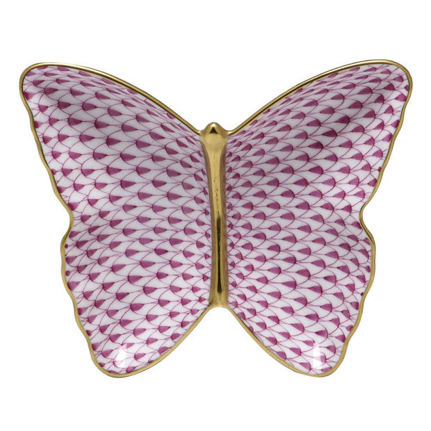 Herend Butterfly Dish Figurines Herend Raspberry (Pink) 