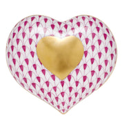 Herend Heart Of Gold Figurines Herend Raspberry (Pink) 