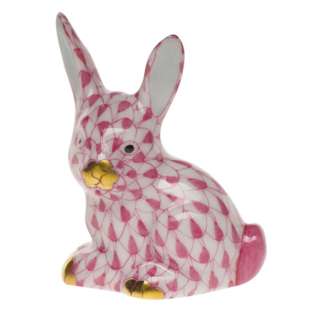 Herend Miniature Rabbit Figurines Herend Raspberry (Pink) 