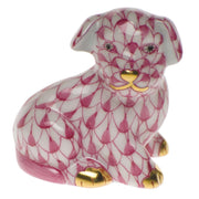 Herend Miniature Puppy Figurines Herend Raspberry (Pink) 