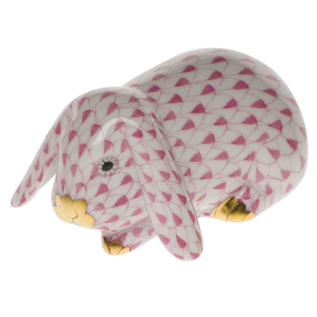 Herend Lop Ear Bunny Figurines Herend Raspberry (Pink) 
