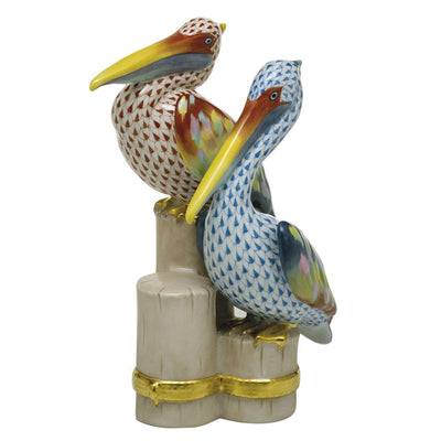 Herend Pelicans On Pier - Limited Edition Figurines Herend 