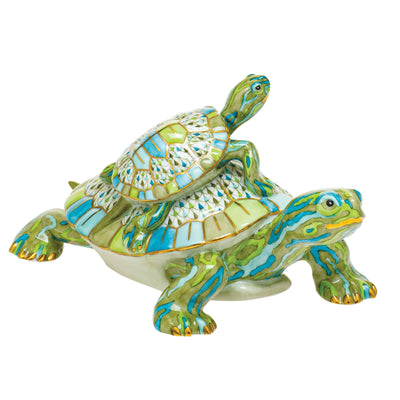 Herend Pair Of Turtles - Limited Edition Figurines Herend 