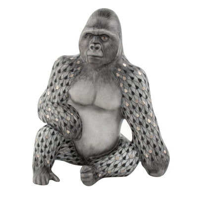 Herend Silverback Gorilla - Limited Edition Figurines Herend 