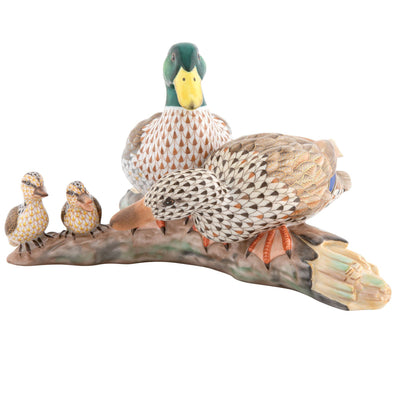 Herend Mallard Duck Family - Limited Edition Figurines Herend 