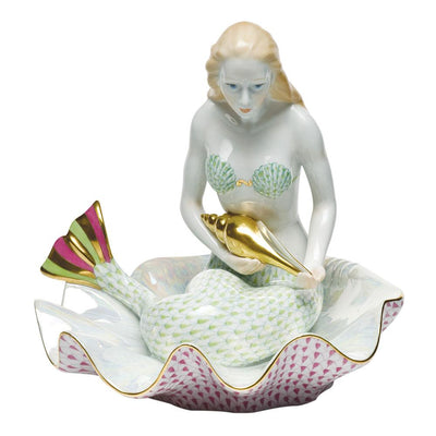 Herend Mermaid On Shell - Limited Edition Figurines Herend 
