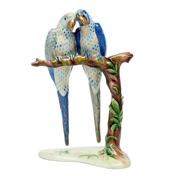 Herend Pair Of Macaws - Limited Edition Figurines Herend 
