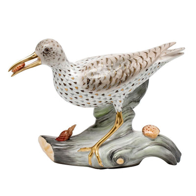 Herend Spotted Sandpiper On Driftwood - Limited Edition Figurines Herend 