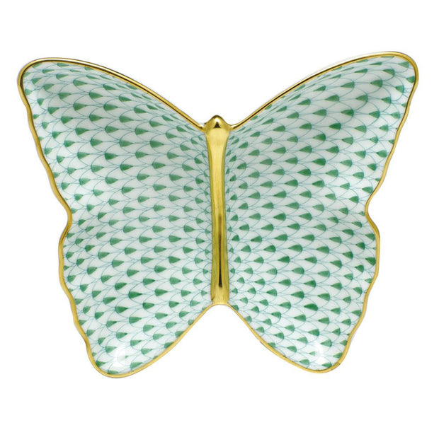 Herend Butterfly Dish Figurines Herend Green 