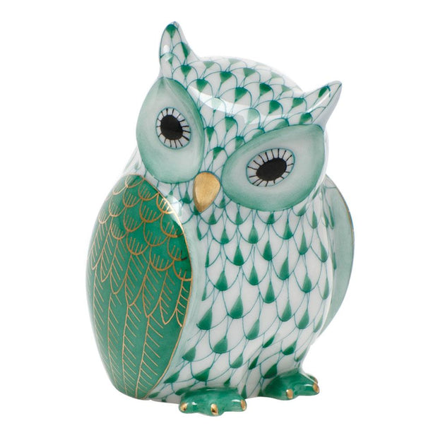 Herend Mother Owl Figurines Herend Green 