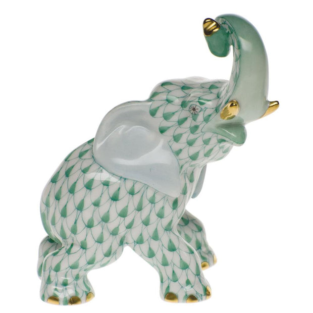 Herend Joyful Elephant Figurines Herend Green 