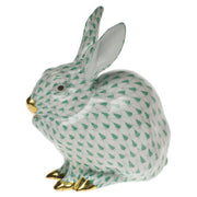 Herend Bunny Sitting Figurines Herend Green 