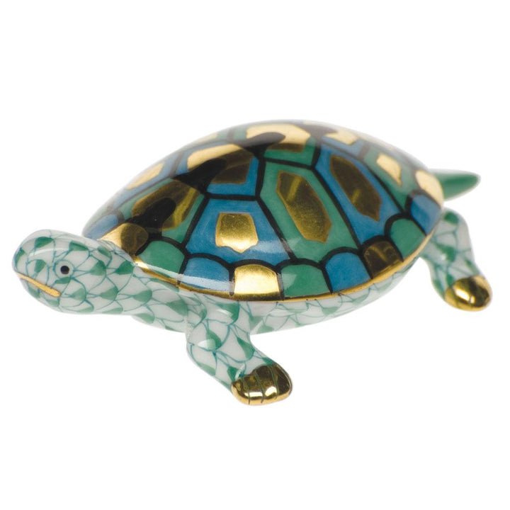 Herend Baby Turtle Figurines Herend Green 