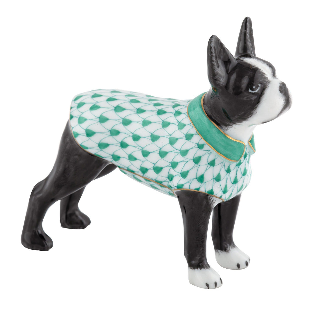 Herend Boston Bull Terrier Figurines Herend Green 