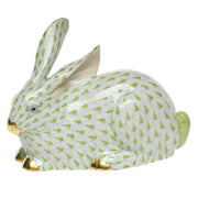 Herend Lying Rabbit Figurines Herend Lime Green 