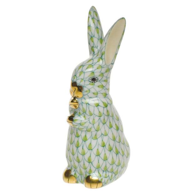 Herend Standing Bunny Figurines Herend Lime Green 