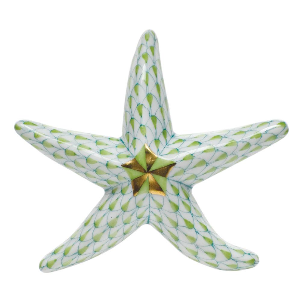 Herend Miniature Starfish Figurines Herend Lime Green 