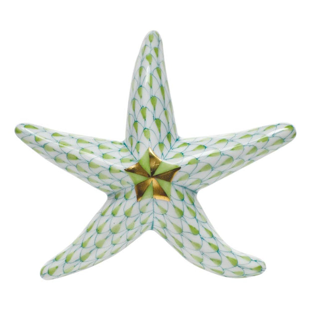 Herend Miniature Starfish Figurines Herend Lime Green 