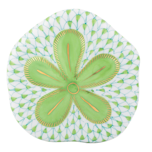 Herend Puffy Sand Dollar Figurines Herend Lime Green 