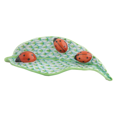 Herend Ladybugs On Leaf Figurines Herend 