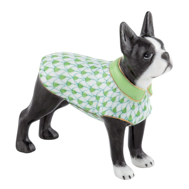 Herend Boston Bull Terrier Figurines Herend Lime Green 