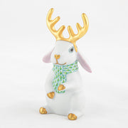 Herend Reindeer Rabbit Figurines Herend White + Key Lime 