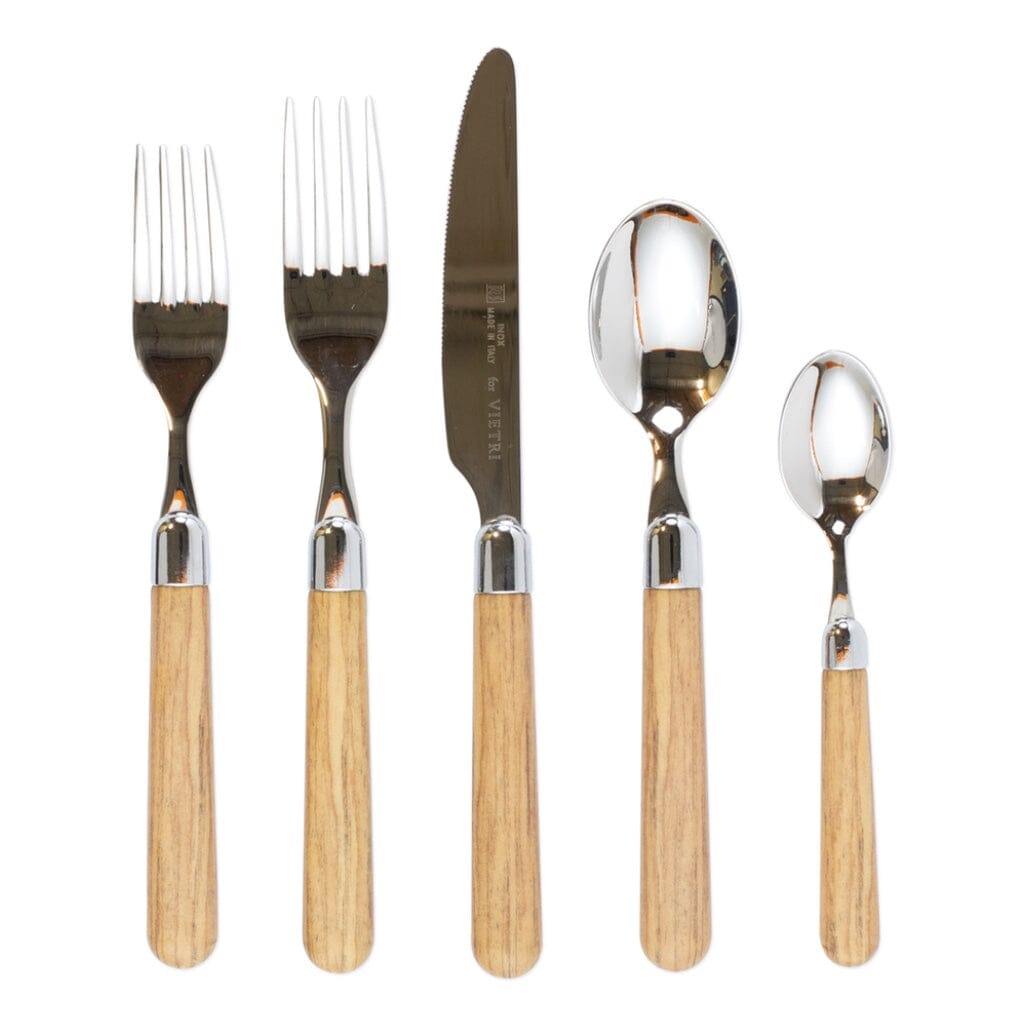 Vietri Albero Five-Piece Place Setting Flatware Vietri Oak 
