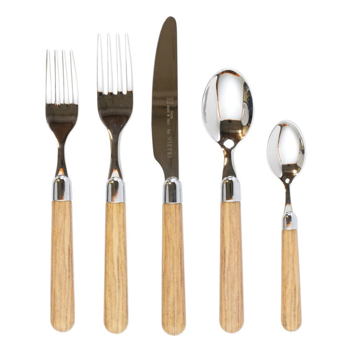 Vietri Albero Five-Piece Place Setting Flatware Vietri Oak 