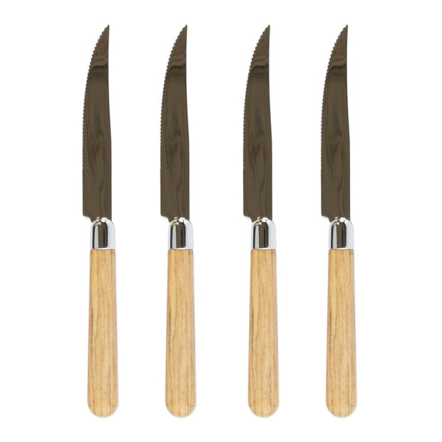 Vietri Albero Steak Knives - Set of 4 Flatware Vietri Oak 