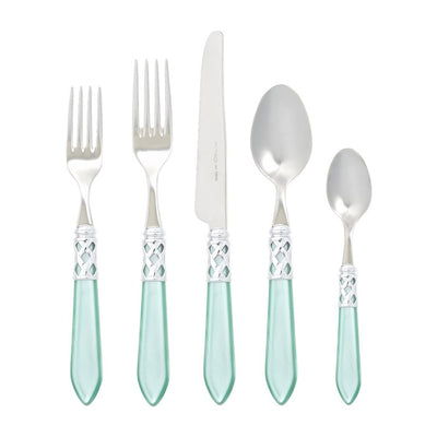 Vietri Aladdin Brilliant Five-Piece Place Setting Dinnerware Vietri Aqua 