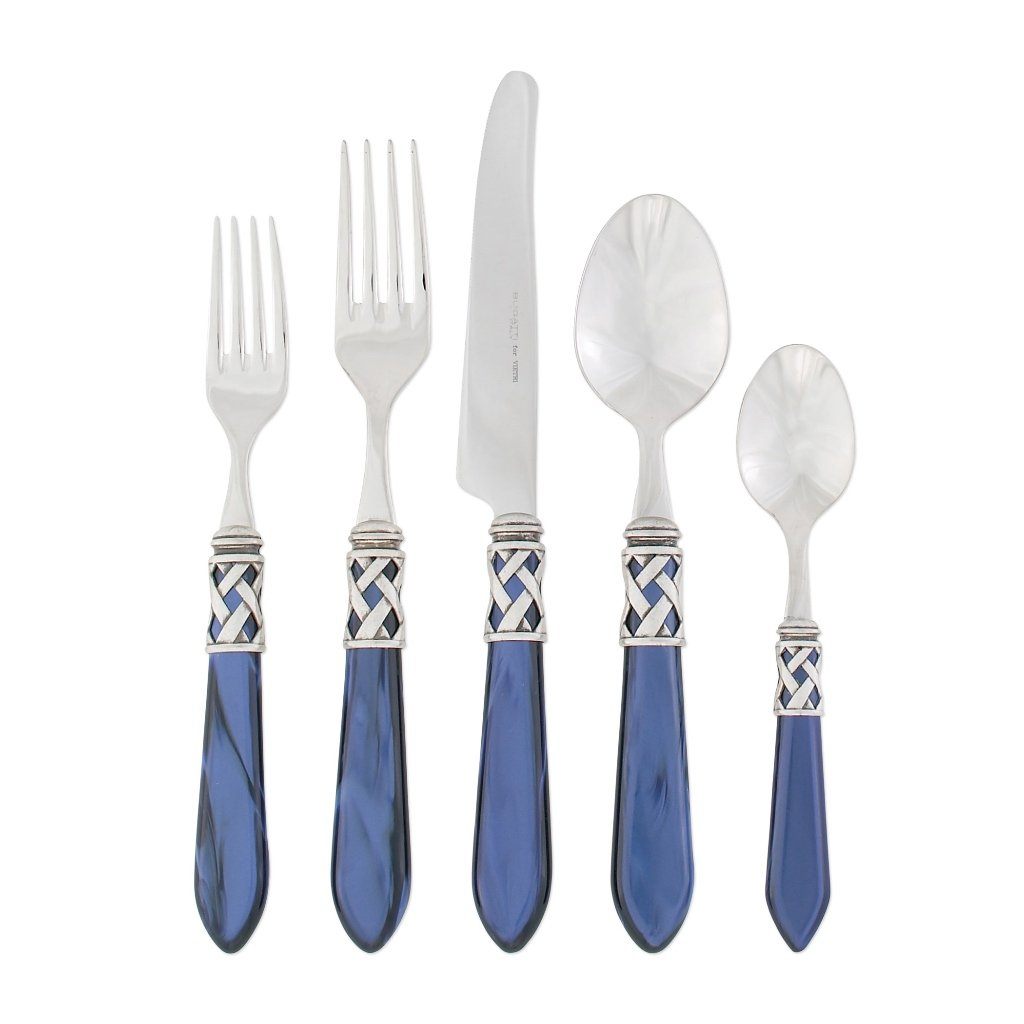 Vietri Aladdin Antique Five-Piece Place Setting Dinnerware Vietri Blue 