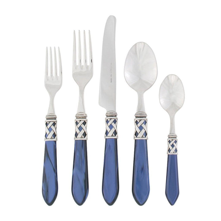 Vietri Aladdin Antique Five-Piece Place Setting Dinnerware Vietri Blue 