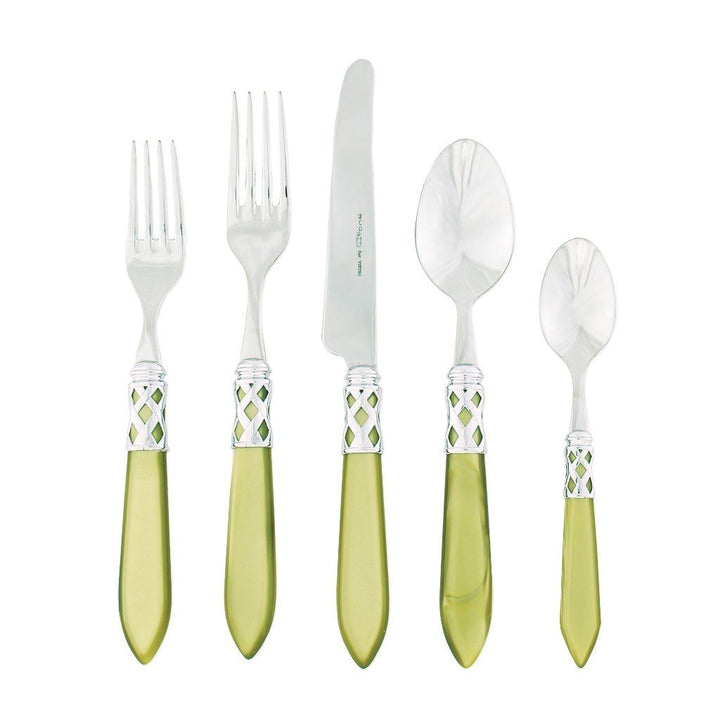 Vietri Aladdin Brilliant Five-Piece Place Setting Dinnerware Vietri Chartreuse 