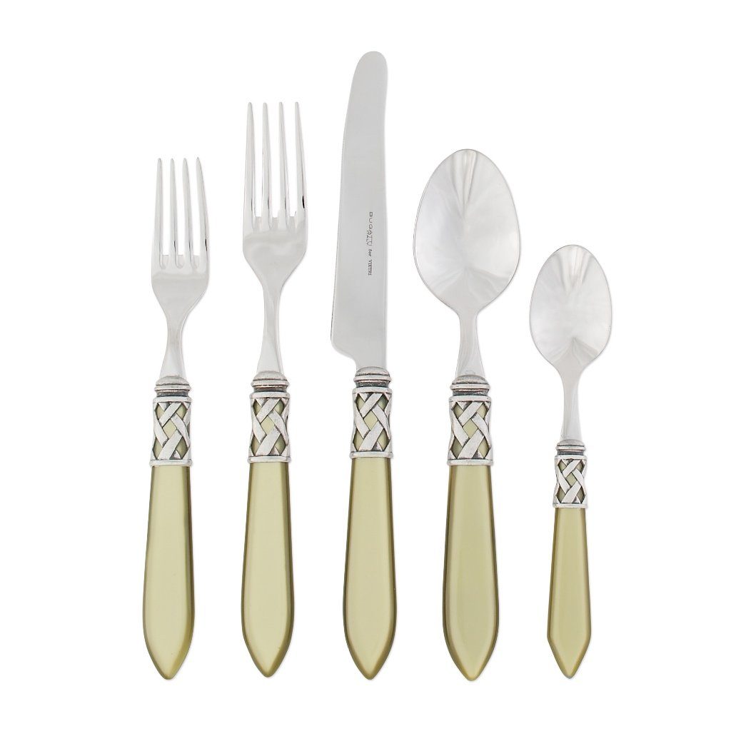 Vietri Aladdin Antique Five-Piece Place Setting Dinnerware Vietri Chartreuse 