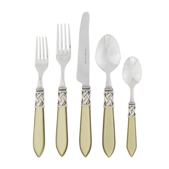 Vietri Aladdin Antique Five-Piece Place Setting Dinnerware Vietri Chartreuse 