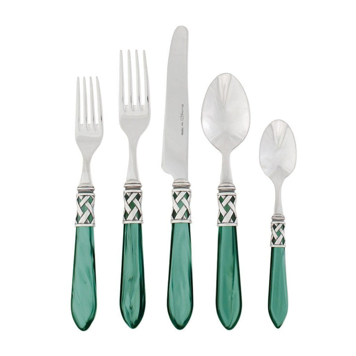 Vietri Aladdin Antique Five-Piece Place Setting Dinnerware Vietri Green 