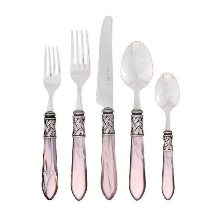 Vietri Aladdin Antique Five-Piece Place Setting Dinnerware Vietri Lilac 