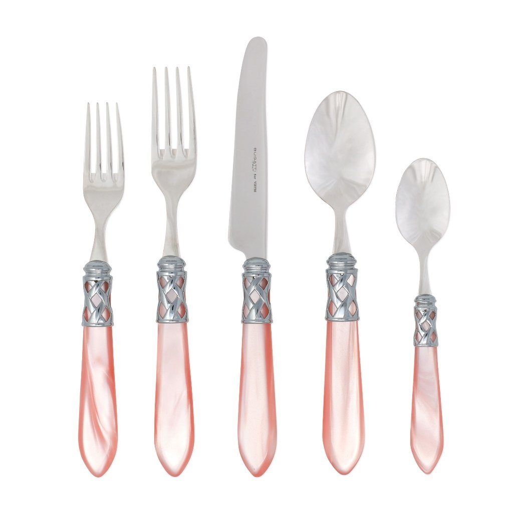 Vietri Aladdin Brilliant Five-Piece Place Setting Dinnerware Vietri Light Pink 