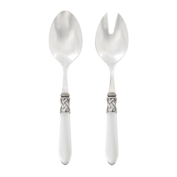 Vietri Aladdin Antique Salad Server Set Dinnerware Vietri Clear 